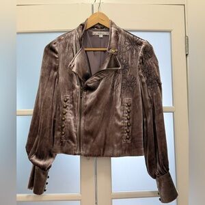 Jessica Dusty Pink Velvet  Jacket